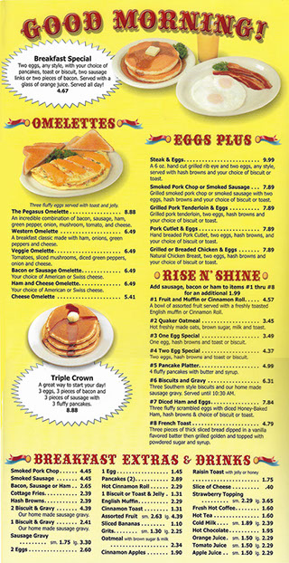 Merry Go Round Menu